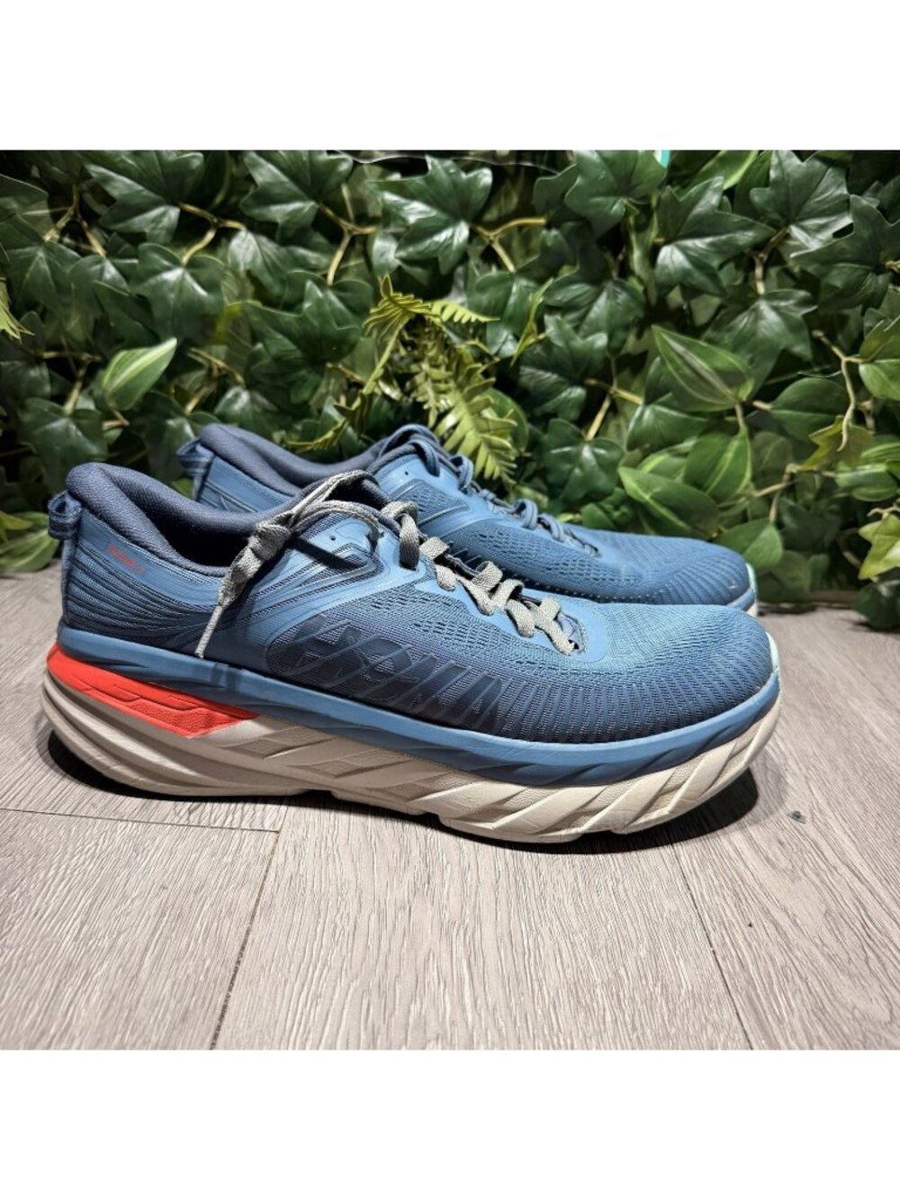 Hoka One One Bondi 7 Outer Space Blue Running Shoes Mens Sz 11.5 US 1110518RTOS